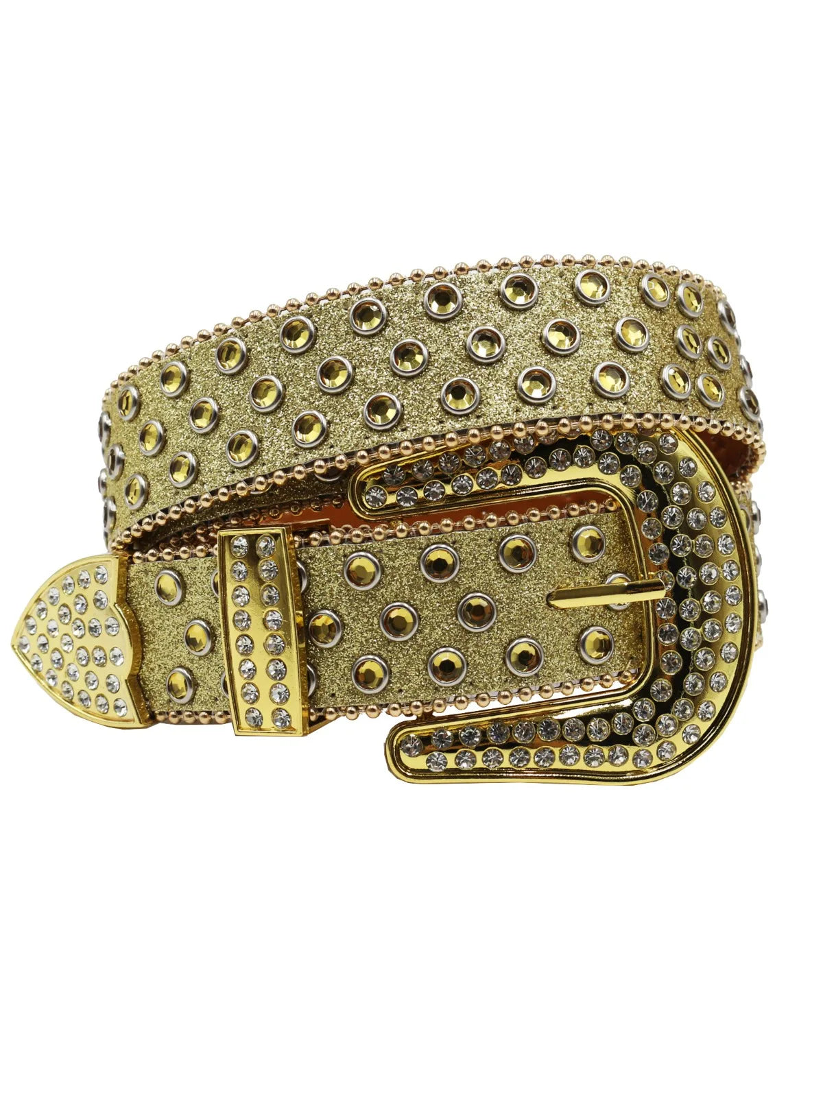 Leopard Women's Jeans Rhinestone Large Size Belt Men's Belt Western Denim Shiny Design Leather HipHop Punk Rock Y2K Style Belt
