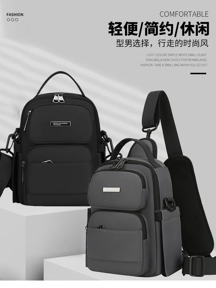 Men's Bag Outdoor Travel Shoulder Bag High Quality Nylon Crossbody Bags For Man Multi Functional Men's Handbag Bag Waist Packs