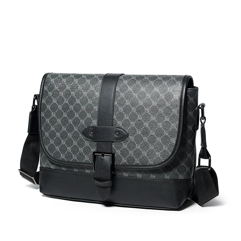 Cawmixy Leather Large Crossbody Bag for Men Bags Designer Man Messenger Bag Male Sling Pack Fashion Business Shoulder Bags
