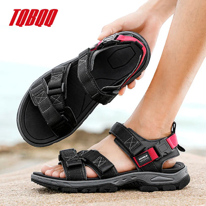 Men's Outdoor Sandals with Velcro Strap Male Summer Fashion Antiskid Sport Sandals Beach Casual Sandals for Men