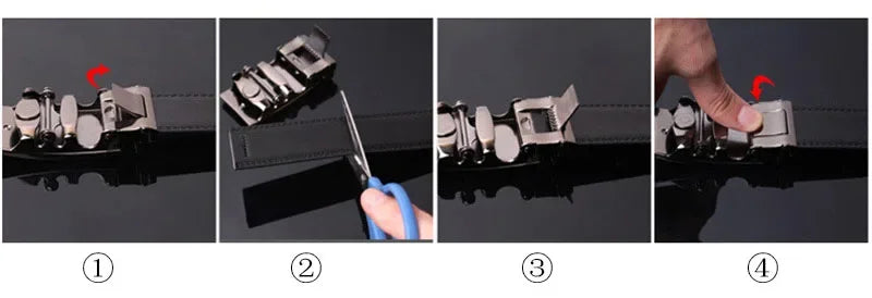 Men's Vintage Bat Pattern Genuine Leather Belt, Silver Gold Automatic Buckle, Plus Size 130 140 150 160 170cm Casual Waistband