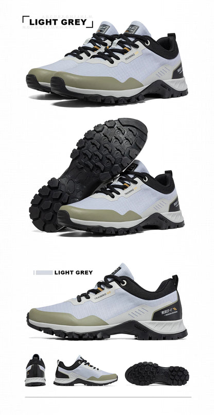 Baasploa Men Hiking Shoes New Outdoor Climbing Waterproof Non-slip Wear-resistant Sneakers Male Casual Lace-Up Walking Shoes ﻿
