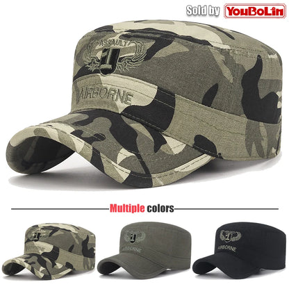 AIRBORNE Airborne Commando Cadet Flat Cap Sun Hat Trucker Caps Dad Hats