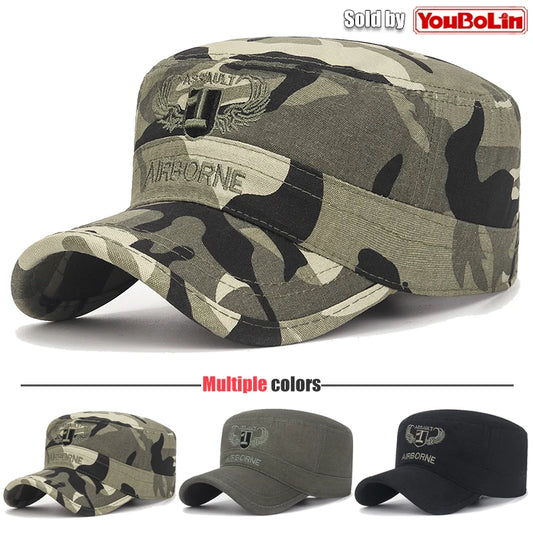 AIRBORNE Airborne Commando Cadet Flat Cap Sun Hat Trucker Caps Dad Hats