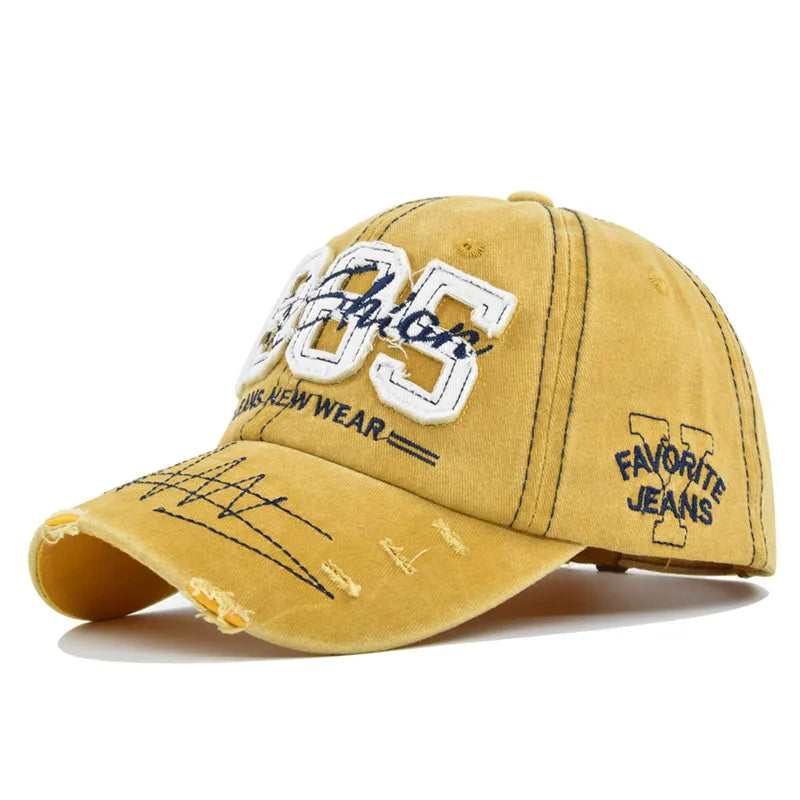 Men Women 1985 Embroidery Baseball Caps Vintage Washed Cotton Outdoor Sun Hats Unisex Streetwear Hip Hop Hats Adjustable