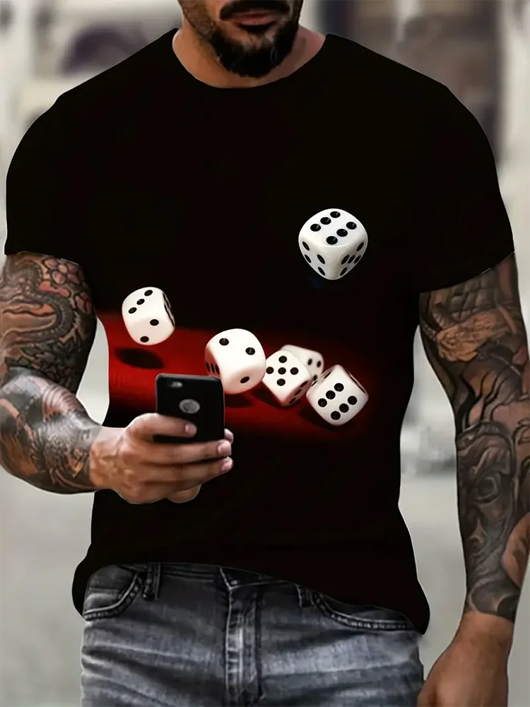 Hip-hop Style Cartoon Bear Print Men's T-shirt Summer Casual Everyday Top Urban Street Fashion Men's Oversized Short Sleeve Tees