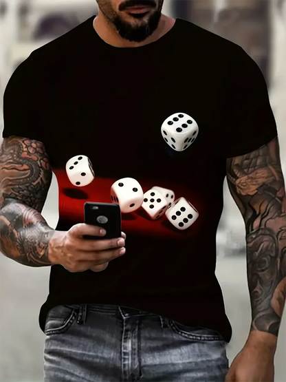 Hip-hop Style Cartoon Bear Print Men's T-shirt Summer Casual Everyday Top Urban Street Fashion Men's Oversized Short Sleeve Tees