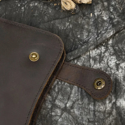Men's Genuine Leather Wallet Chain Snap Bifold Purse Crazy Horse Leather Card Case Phone Card Holder Clutch Dragon Wallet