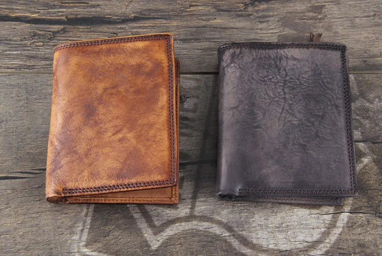 Fashion Vintage Genuine leather Wallet Men short Bifold Money Clips Leather male wallet Purse Coin Bag money Holder WC-007
