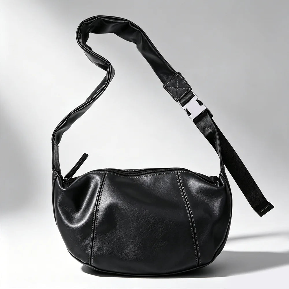 2026 New Fashion Men Crossbody Bag Soft Leather Hobos For Men Dumpling Crossbody Bags Luxury Brand Design Shoulder Bags Totes