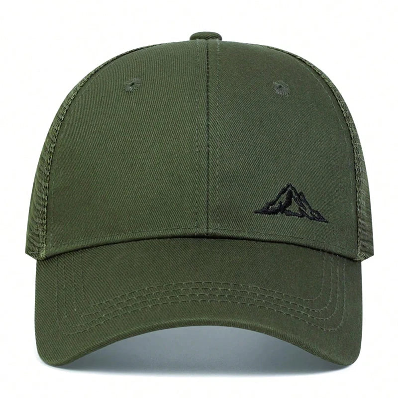 Unisex Mountain Range Embroidery Baseball Net Caps Spring and Summer Outdoor Adjustable Casual Hats Sunscreen Hat