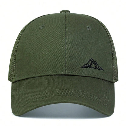 Unisex Mountain Range Embroidery Baseball Net Caps Spring and Summer Outdoor Adjustable Casual Hats Sunscreen Hat