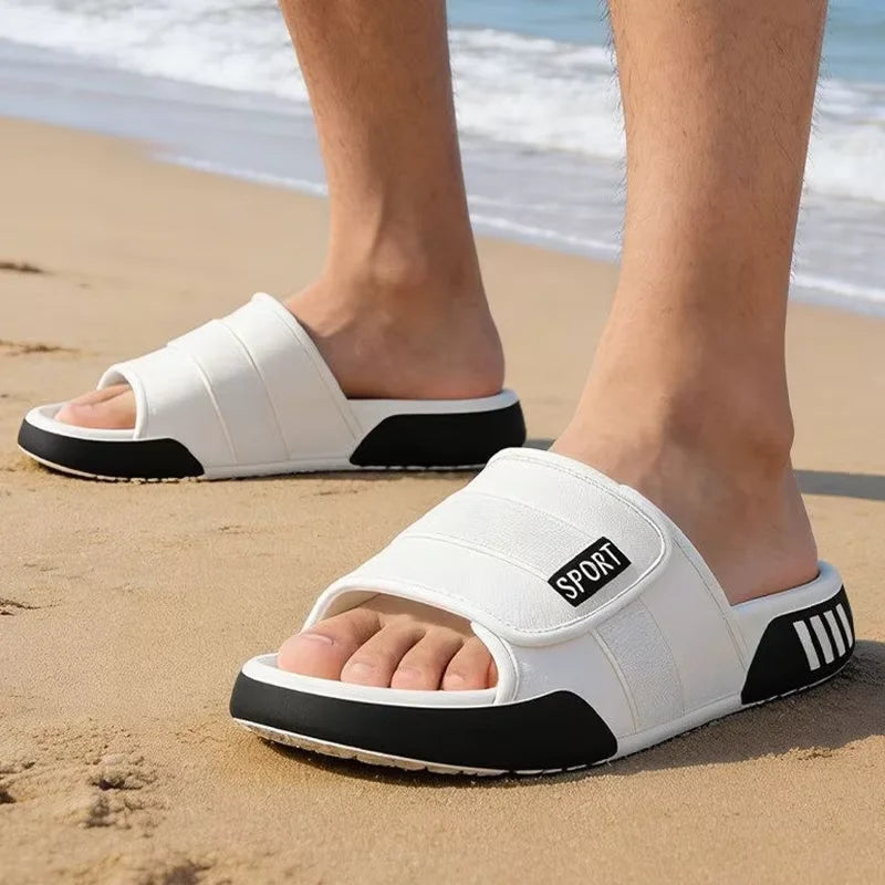 Fashion Big Size 40-47 Soft Bottom Chinelo Slide Men's Summer New Indoor Outdoor Comfortable Slippers for Man Streetwear Sandals