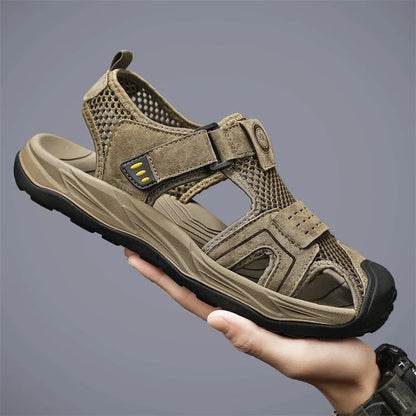 Summer Men' Sandals Breathable Beach Shoes Outdoor Men Casual Sandalies Fashion Male Casual Flats Quick Dry Walking Summer Shoes