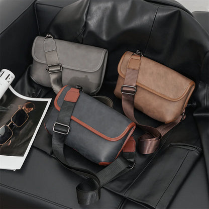 Casual Fashion Crossbody Bag Men Flap Shoulder Bag Vintage Design Shoulder Messenger Bags Unisex Mobile Phone Sling Handbags