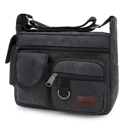Men's Canvas Shoulder Bag Casual Tote Travel Crossbody Bag Luxury Messenger Bag High Quality Fashion Handbag Chest Bag