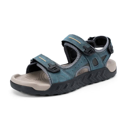 New Genuine Leather Outdoor Walking Men Sandals Summer Non-slip Soft Sneakers Lightweight Beach Sandals Casual Classic Man Shoes