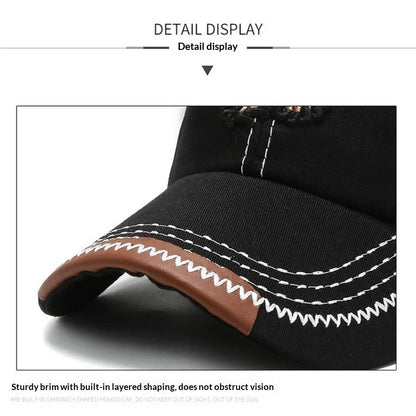 1pc Men's Eagle Embroidery Baseball Cap Korean Deepening Big Head Circumference Women's Trendy Casual Couple Sunscreen Sun Hat