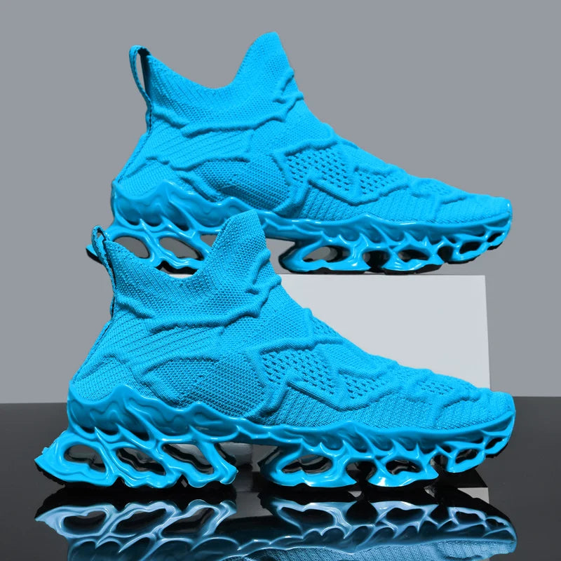 Men's Blade Type Shoes Breathable Shock Absorption Running Shoes Non-Slip Shoes For Jogging Tennis Gym Casual Walking Sneakers