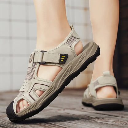 Summer Men' Sandals Breathable Beach Shoes Outdoor Men Casual Sandalies Fashion Male Casual Flats Quick Dry Walking Summer Shoes