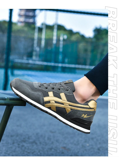 Double Star Training Walking Shoes, Breathable Mesh Sports Shoes, Versatile Fashion Trendy Men's Shoes