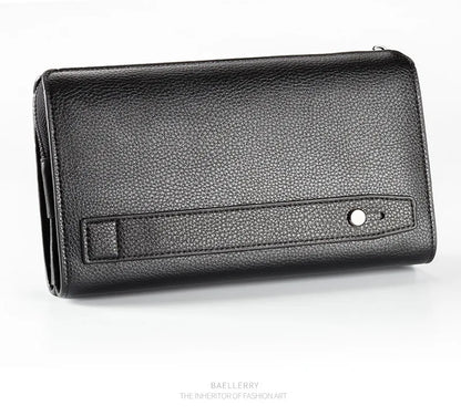 Baellerry Large Capacity Phone Pocket New Men Wallets Handbag Brand Card Holder Zipper Male Wallets Passport Case Men's Purses