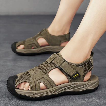 Summer Men' Sandals Breathable Beach Shoes Outdoor Men Casual Sandalies Fashion Male Casual Flats Quick Dry Walking Summer Shoes