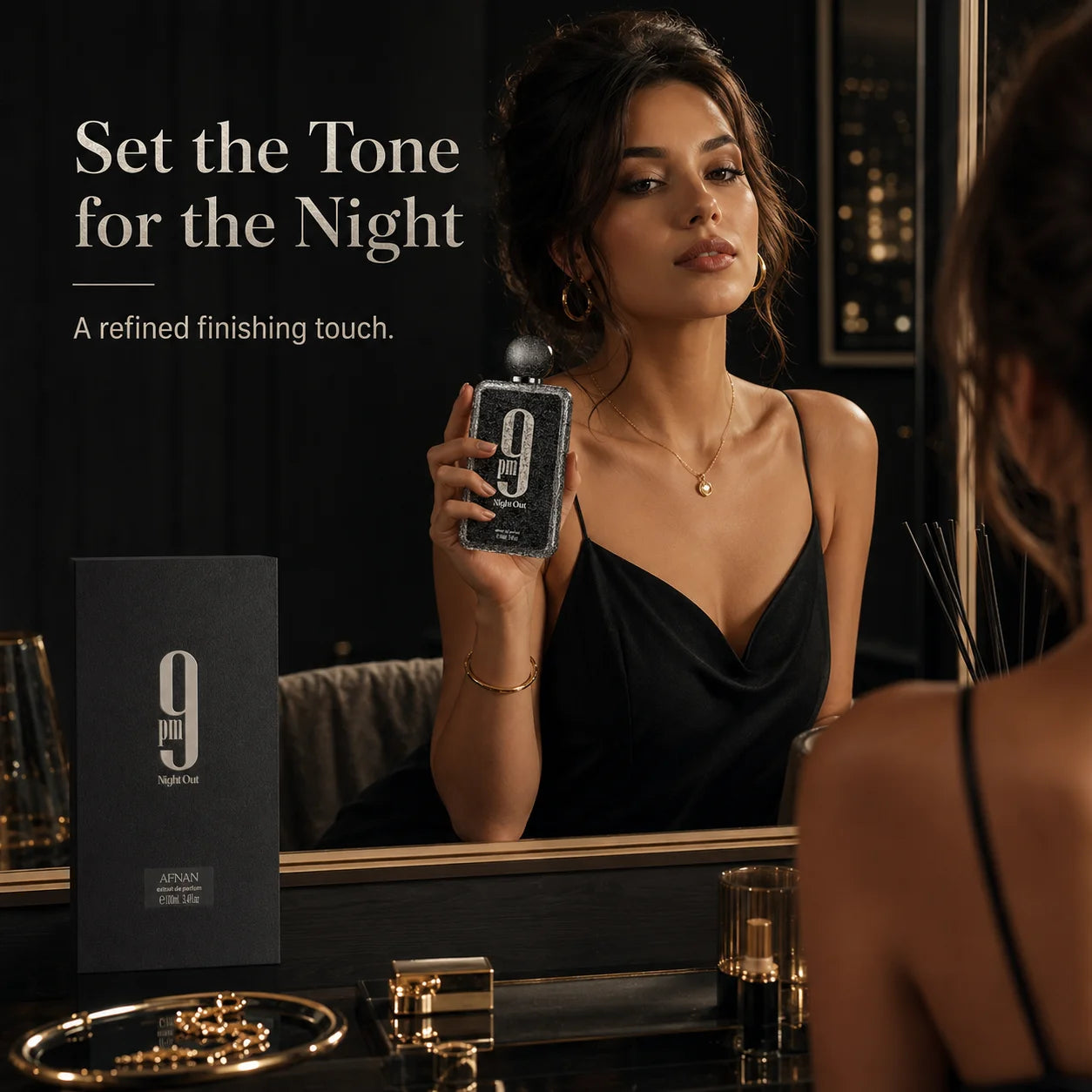 Afnan 9 PM Night Out 100ml Extrait De Parfum Dragon Fruit Bergamot Cognac Lavender Scent Unisex Luxury Perfume Spray for Night Out