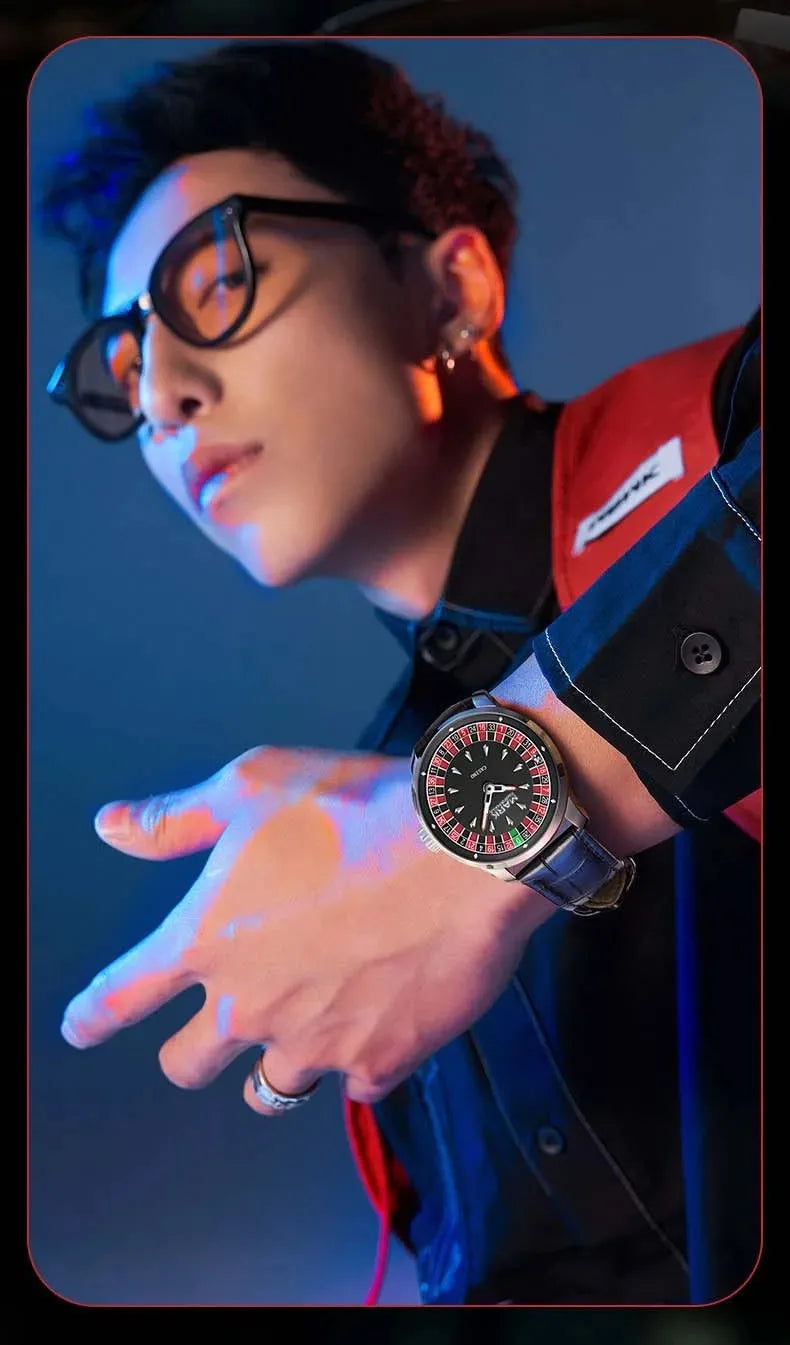 Mark Fairwhale Casual Leather Strap Relógios Masculino Quartz Fashion Wristwatch Waterproof Fashion Watches for Man Reloj Hombre