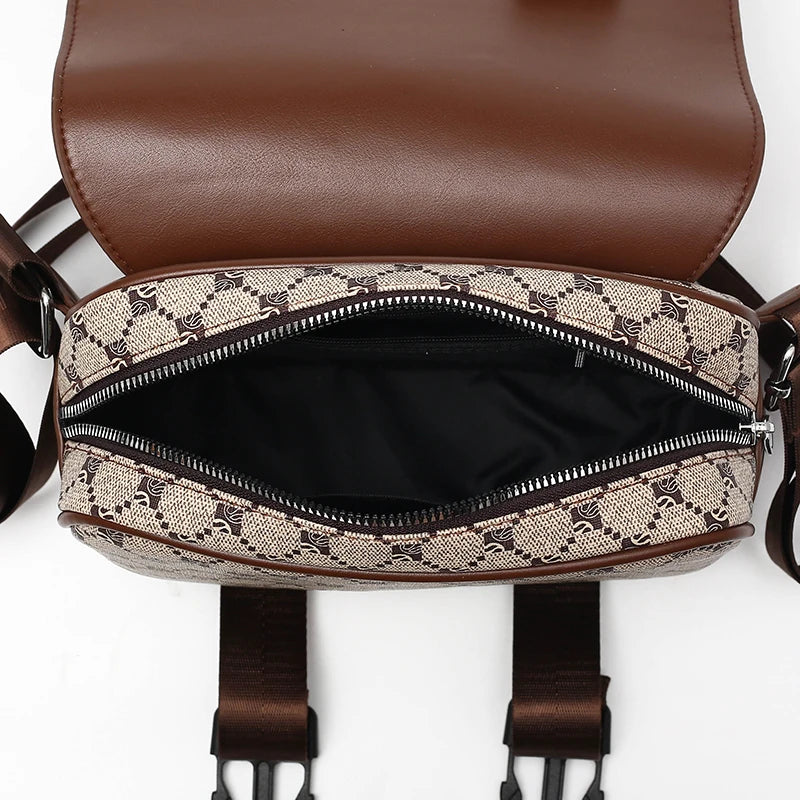 2026 New Design Shoulder Bag Men Crossbody Bag Fashion Business PU Leather Chest Bag Male Mobile Phone Bag Purses Handbags