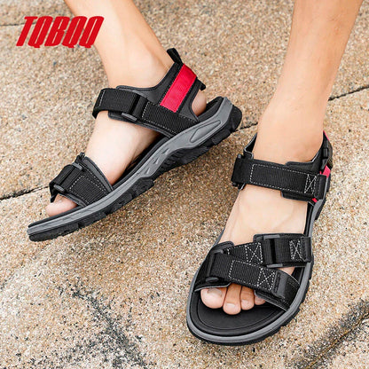 Men's Outdoor Sandals with Velcro Strap Male Summer Fashion Antiskid Sport Sandals Beach Casual Sandals for Men