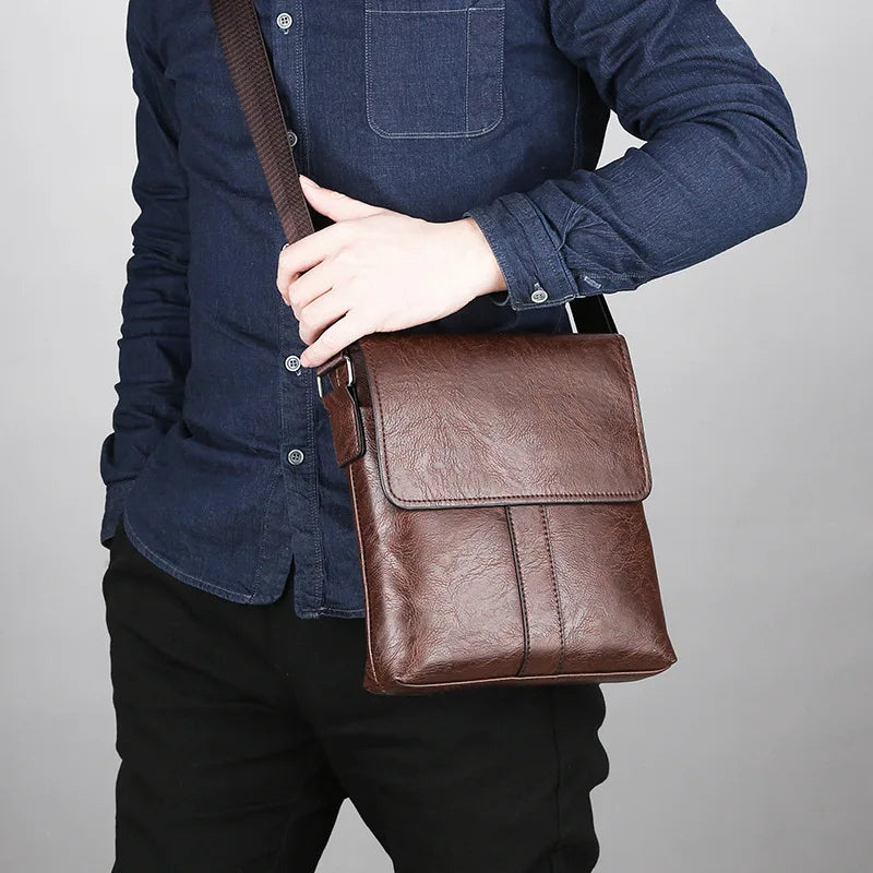 Soft leather shoulder bag, men's business casual bag, crossbody bag, men's bag, crossbody bag, small leather bag, hanging bag