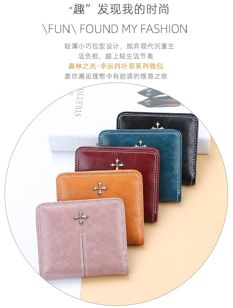 New Mini Women Wallets Slim Women Fashion Small Wallets Zipper PU Leather Quality Female Purse Card Holder Wallet