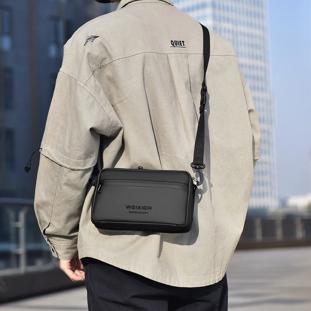 Fashionable Multi-Layer Shoulder Bag,Hand-Held Casual Crossbody Bag, Suitable for Commuting, Daily Use,Black Business Travel Bag