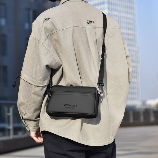 Fashionable Multi-Layer Shoulder Bag,Hand-Held Casual Crossbody Bag, Suitable for Commuting, Daily Use,Black Business Travel Bag