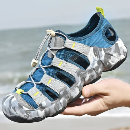 Brand Summer Men's Sandals Fashion Design Beach Men Sandals Outdoor Couple Wading Sandals Non-slip Flat Men Sneakers Size 36-46