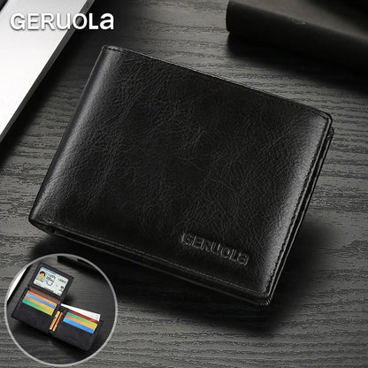2526 Bestseller Short-style Wallet Crafted from Genuine Top-grain Cowhide Leather Features RFID Blocking Technology Card Slot De