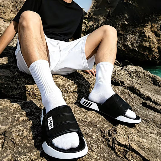 Fashion Big Size 40-47 Soft Bottom Chinelo Slide Men's Summer New Indoor Outdoor Comfortable Slippers for Man Streetwear Sandals