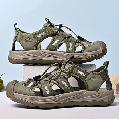 Comfy Summer Mens Sandals Mesh Casual Shoes Outdoor Male Beach Shoes Leisure Walk Wading Aqua Shoes Quick Dry Sandalias Sandaly