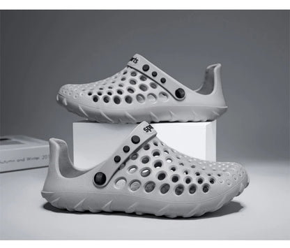 Summer Shoes Men Clogs Eva Slippers Men Flat Sandals Breathable Hole Shoes Men Beach Home Leisure Slides Men Summer Shoes