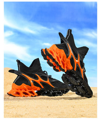 Men's Blade Type Shoes Breathable Shock Absorption Running Shoes Non-Slip Shoes For Jogging Tennis Gym Casual Walking Sneakers