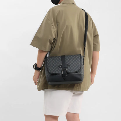 Cawmixy Leather Large Crossbody Bag for Men Bags Designer Man Messenger Bag Male Sling Pack Fashion Business Shoulder Bags