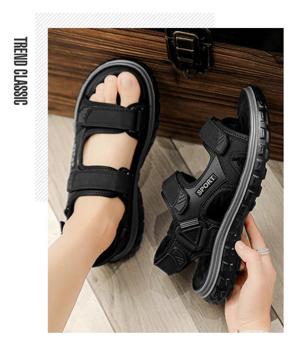 Sandals men summer fashion new style outdoor wear soft sole wear-resistant anti slip anti odor breathable dual-use beach sandals