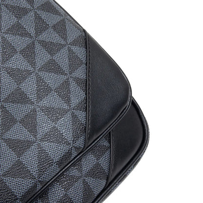 Fashion Crossbody Bag Men Three in One Design Men's Crossbody Bags Diamond Lattice Print Shoulder Messenger Bag Male Hanabag