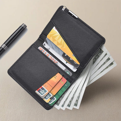 Men's Mini Multi-Functional Wallet Personalized Dragon Pattern PU Leather Credit Card Storage Wallet