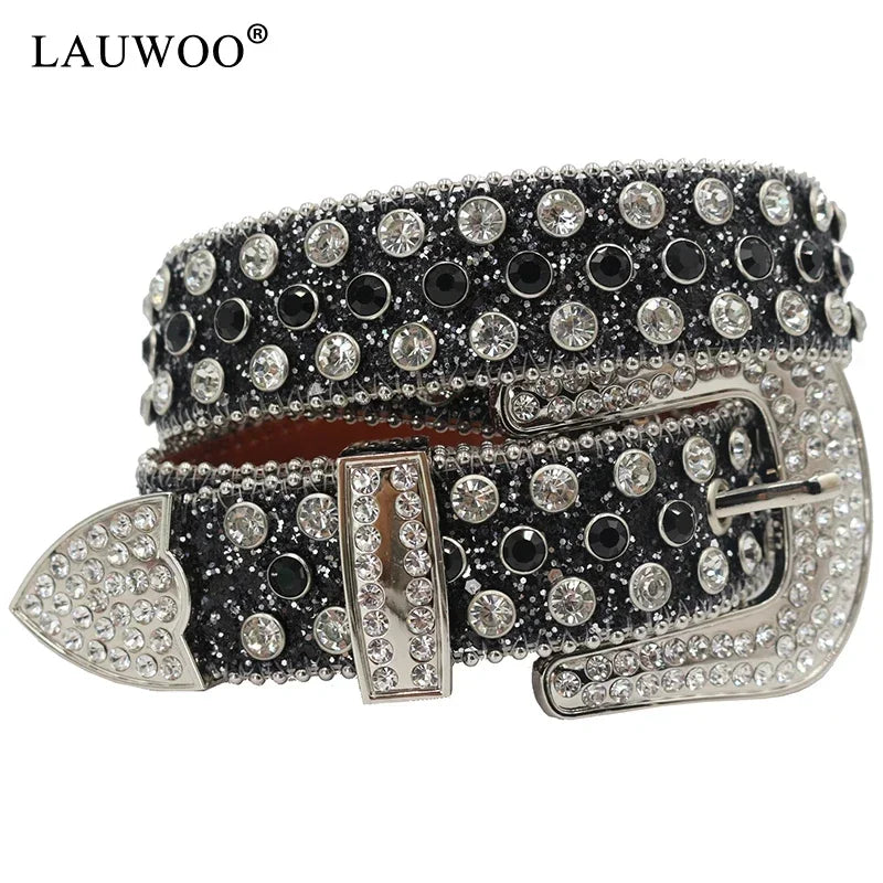 BB belt Diamond Rhinestone Belts Fashion Luxury Crystal Studded Pin Buckle Belt Cinto De Strass Belts for Women Jeans Decoration