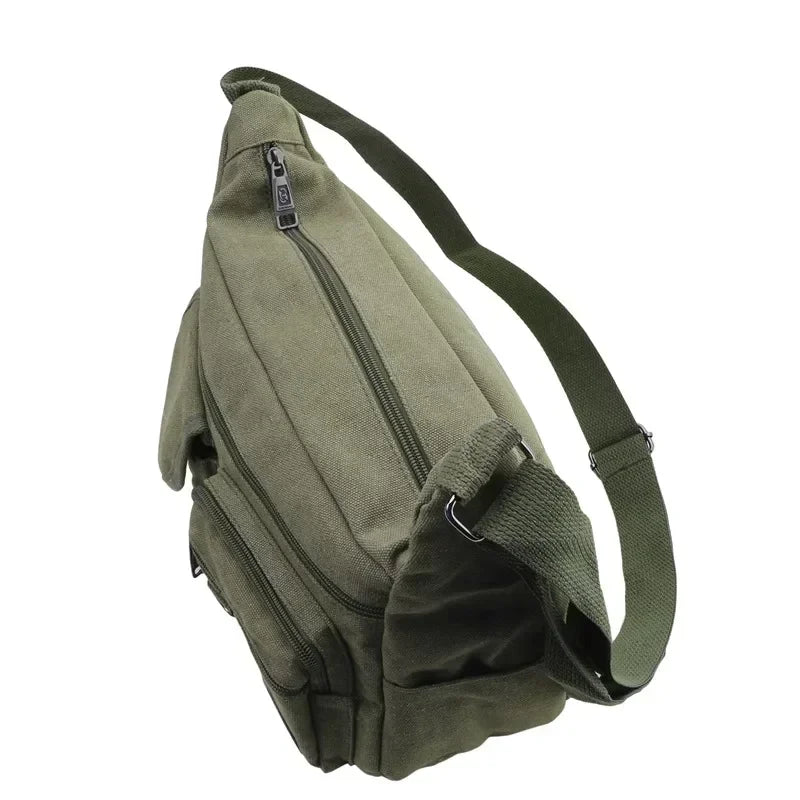 Heren Casual Sling Bag Messenger Crossbody Schouder Unisex Reizen Outdoor Vintage Tassen