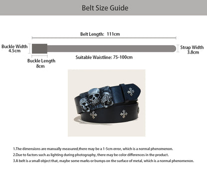 Fashion Punk Belt Cross Melancholic Second-generation Belt Design High Quality Gothic Accessories Plus Size Belt for Men Women