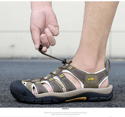 Big Size Summer Outdoor Couple Sandals Breathable Men Hiking Shoes Water Beach Men's Sandals Camping Climbing Aqua Men Sneakers