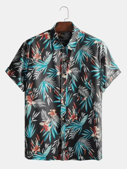 Men's Shirt Lapel Party Shirt Men's Casual Street Short Sleeve Summer New Fashion Banana Animation 3D Print Tops Men's Clothing
